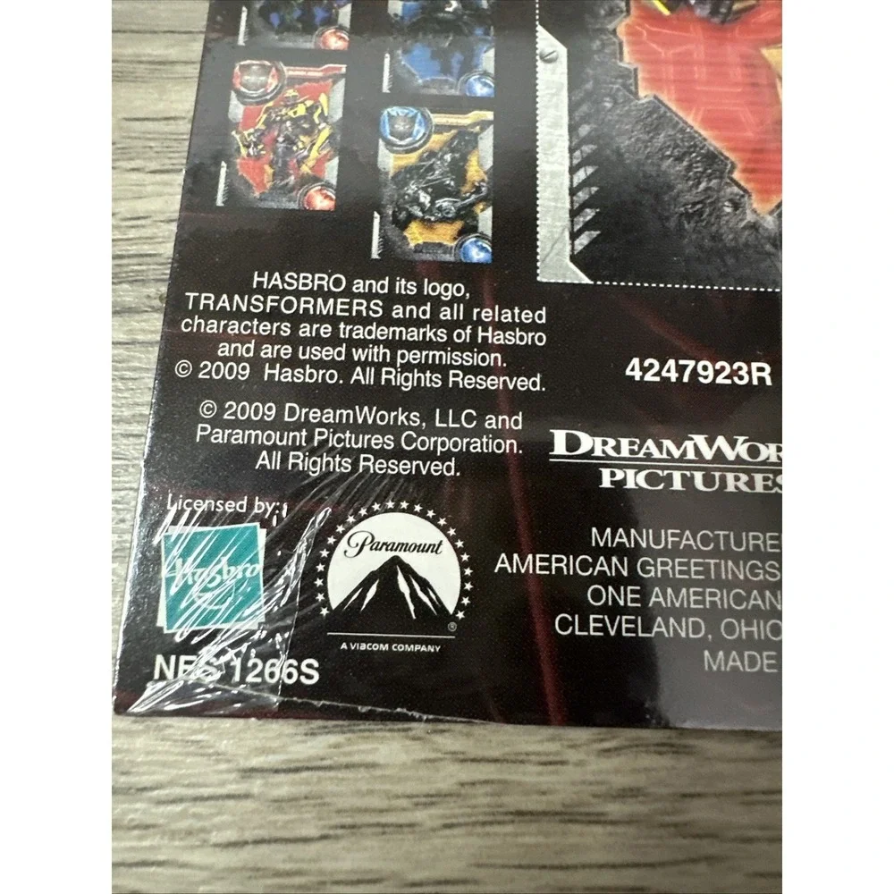 Transformers Revenge of the Fallen Bumblebee Sticker Sheet Collector Card 2009‎